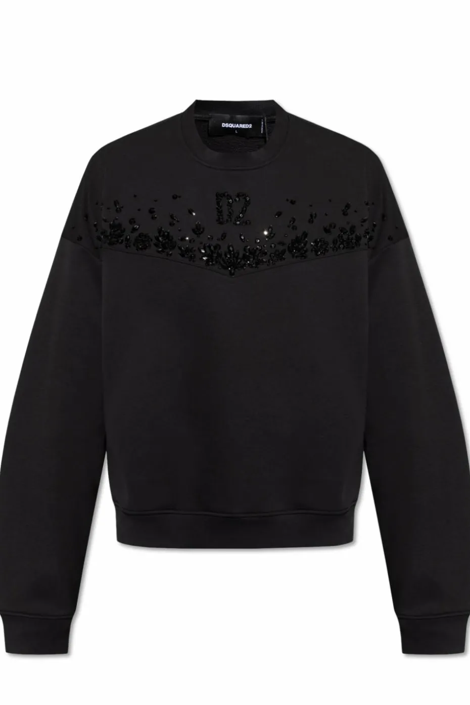 Dsquared2 CZARNY Bluza z kryształami
