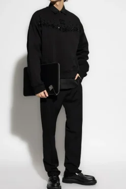 Dsquared2 CZARNY Bluza z kryształami