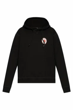 Dsquared2 CZARNY Bluza z kapturem