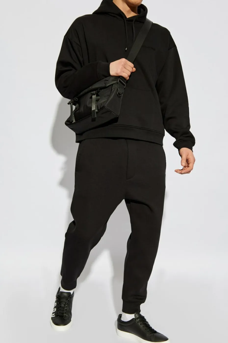 Dsquared2 CZARNY Bluza z kapturem