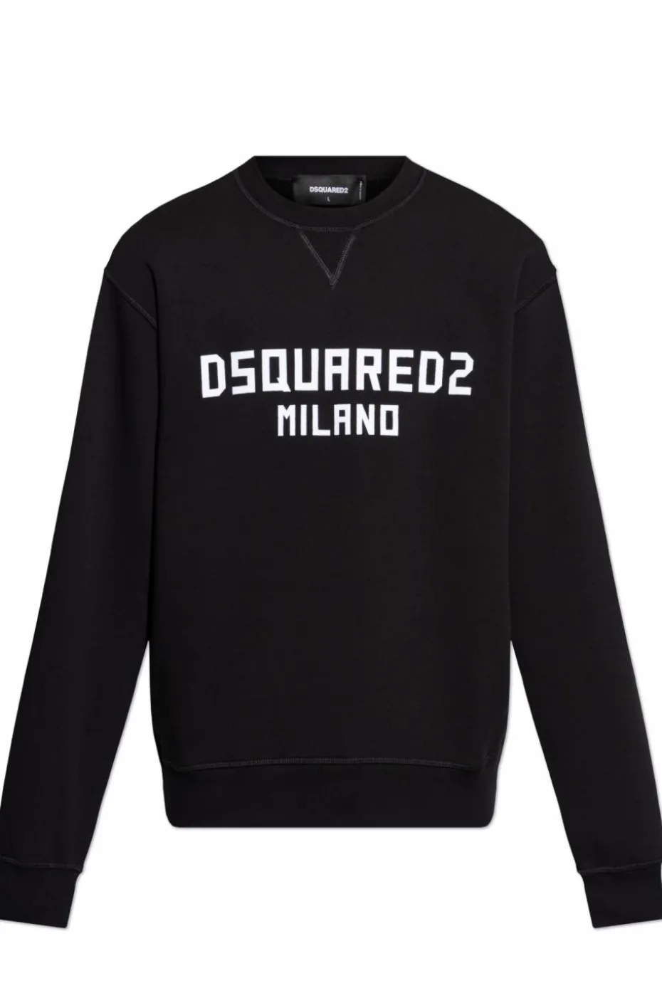Dsquared2 CZARNY Bluza z logo o aksamitnym wykończeniu