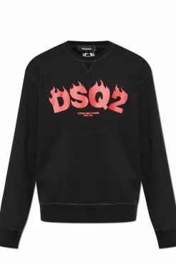 Dsquared2 CZARNY Bluza z logo