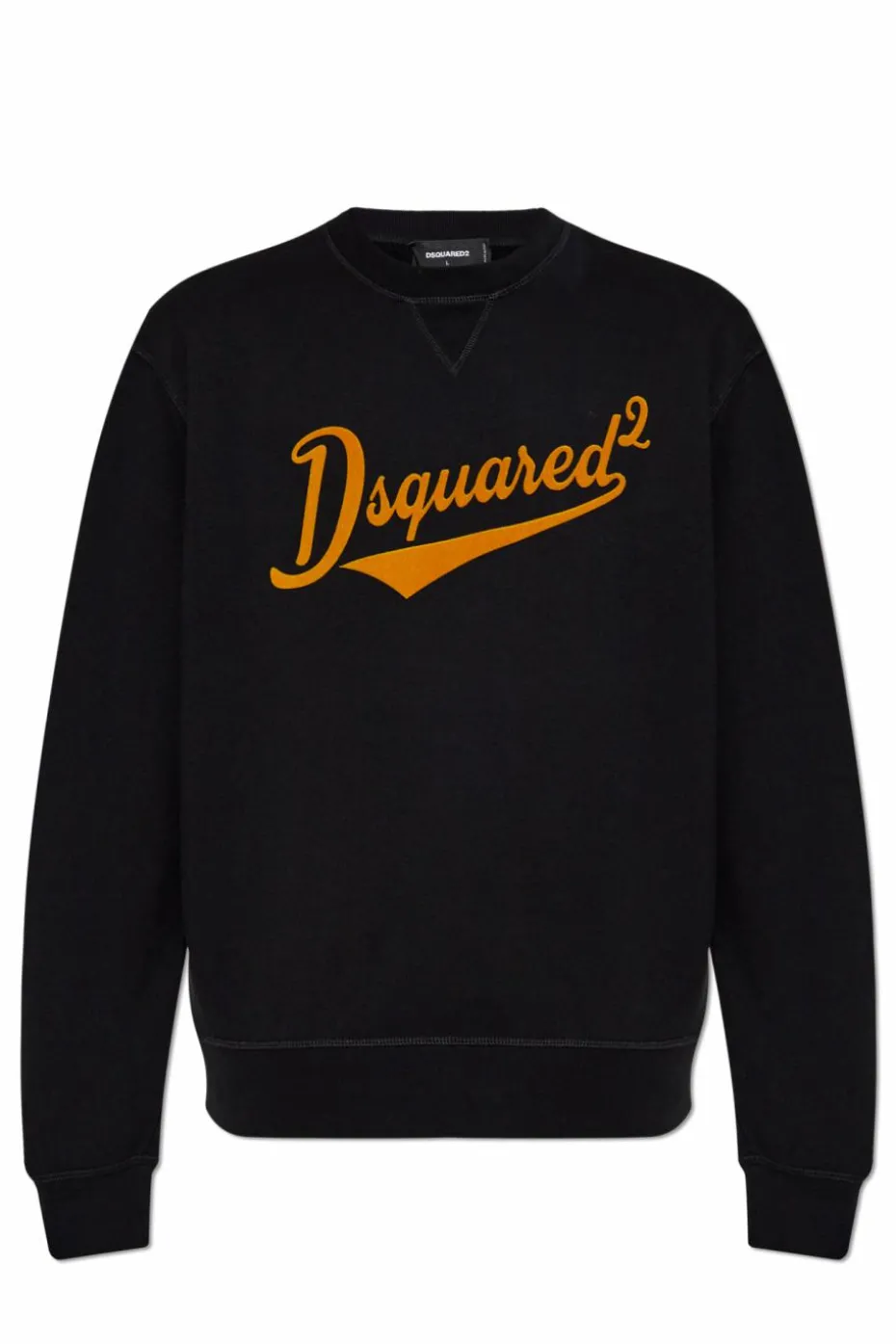 Dsquared2 CZARNY Bluza z logo o aksamitnym wykończeniu