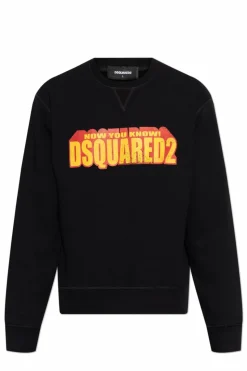 Dsquared2 CZARNY Bluza z nadrukiem