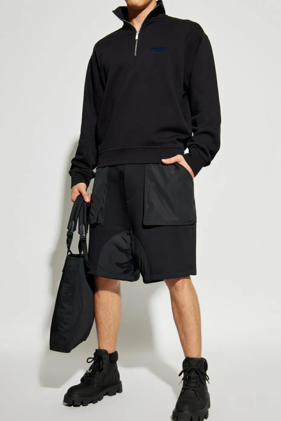 Dsquared2 CZARNY Bluza ze stójką