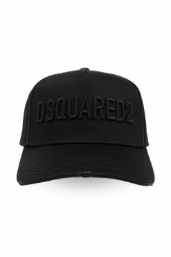 Dsquared2 CZARNY Czapka z daszkiem