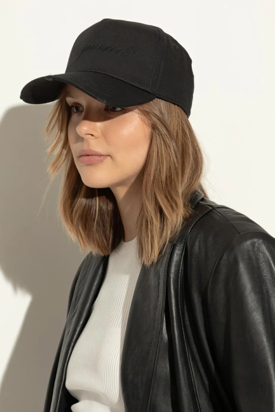 Dsquared2 CZARNY Czapka z daszkiem