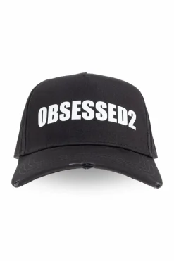 Dsquared2 CZARNY Czapka z daszkiem