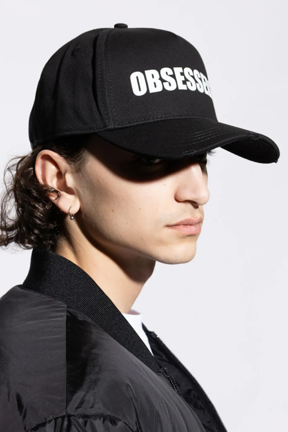 Dsquared2 CZARNY Czapka z daszkiem