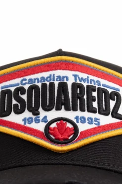 Dsquared2 CZARNY Czapka z daszkiem