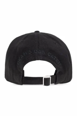 Dsquared2 CZARNY Czapka z daszkiem