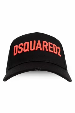 Dsquared2 CZARNY Czapka z daszkiem