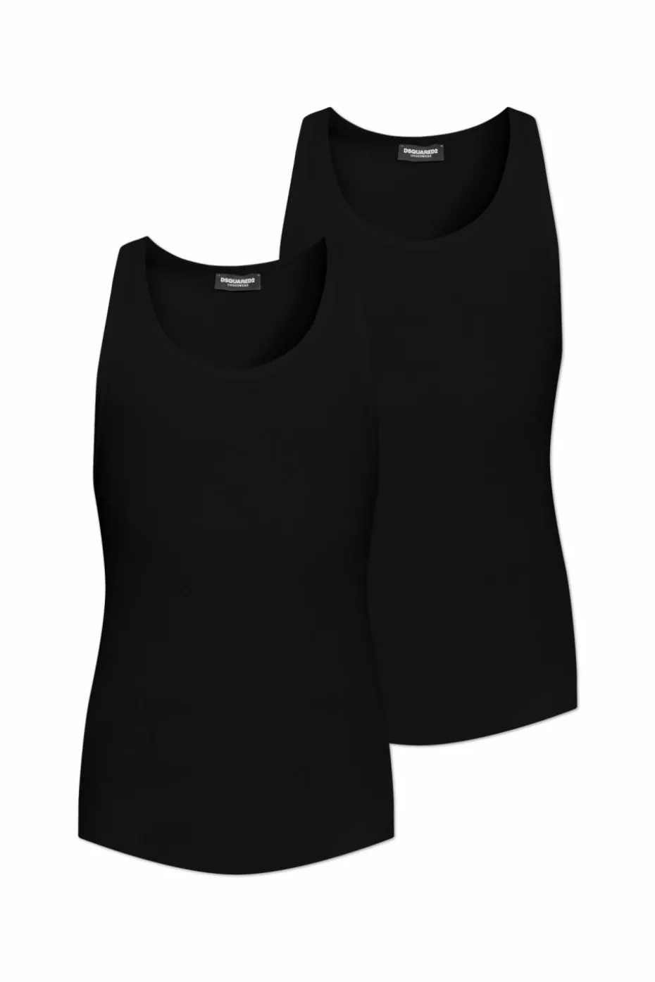 Dsquared2 CZARNY Dwupak t-shirtów bez rękawów