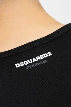 Dsquared2 CZARNY Dwupak t-shirtów bez rękawów