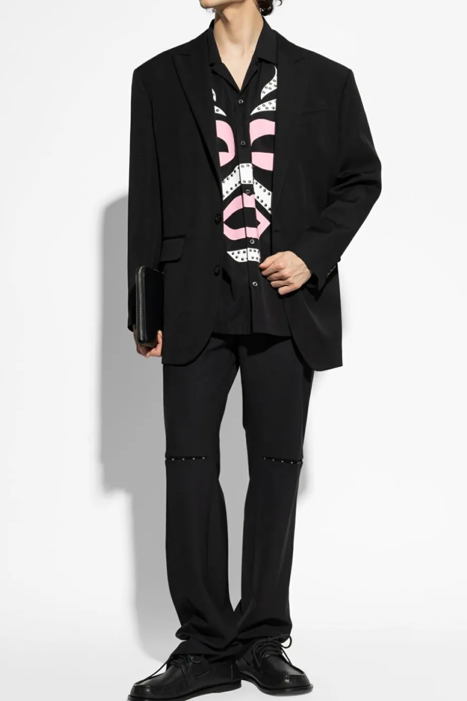Dsquared2 CZARNY Dwurzędowa marynarka