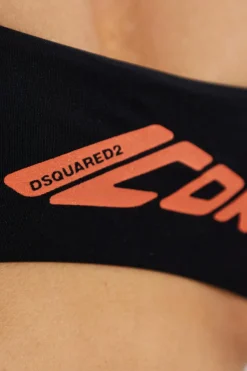Dsquared2 CZARNY Góra od kostiumu kąpielowego