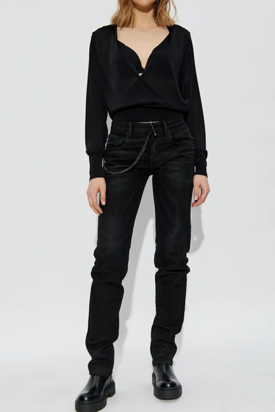 Dsquared2 CZARNY Jeansy `24/7`