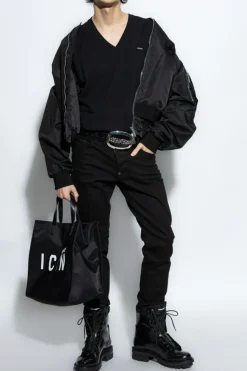 Dsquared2 CZARNY Jeansy `Skater`