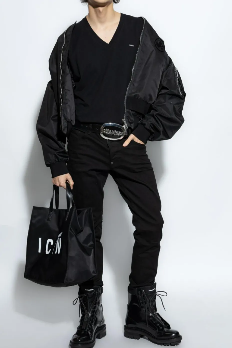 Dsquared2 CZARNY Jeansy `Skater`