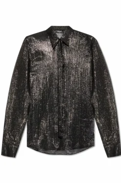 Dsquared2 CZARNY Jedwabna sukienka