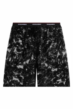 Dsquared2 CZARNY Koronkowe bokserki