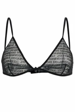Dsquared2 CZARNY Koronkowy biustonosz