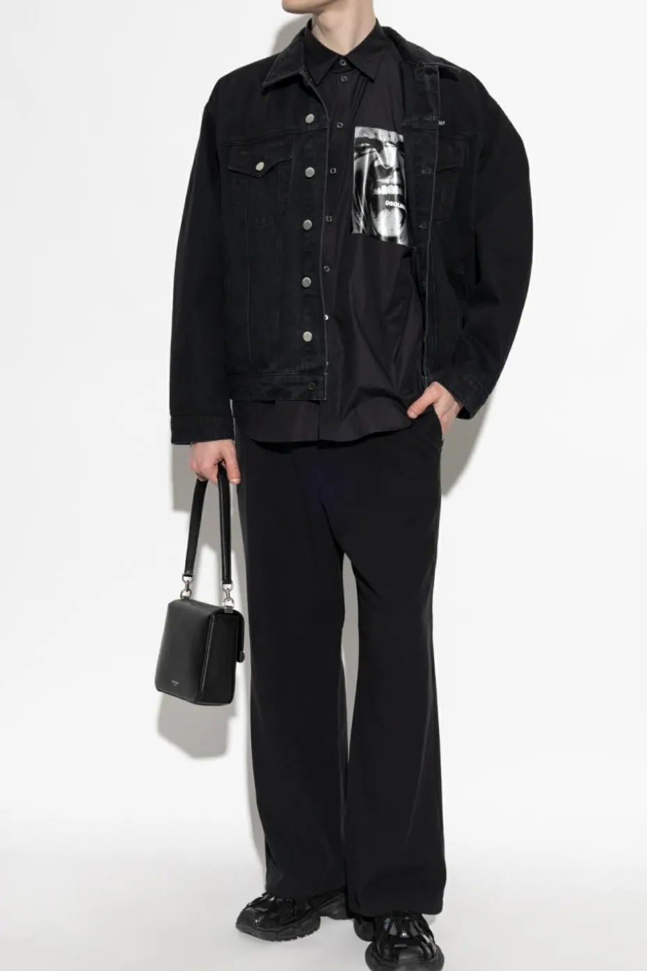 Dsquared2 CZARNY Koszula z nadrukiem