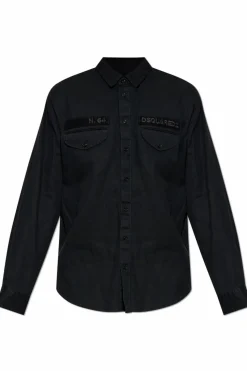 Dsquared2 CZARNY Koszula z logo