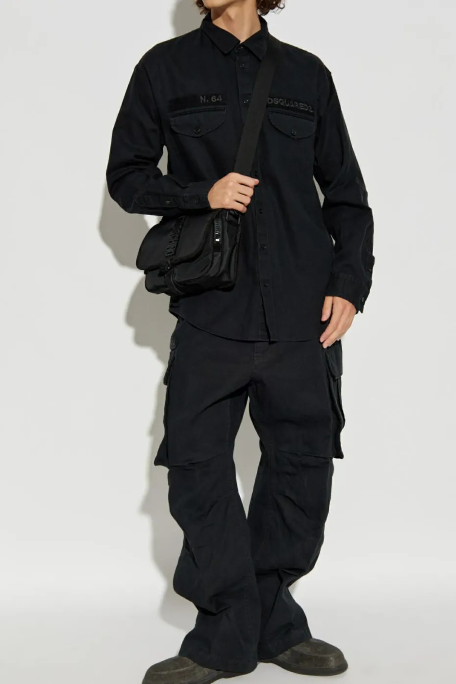 Dsquared2 CZARNY Koszula z logo