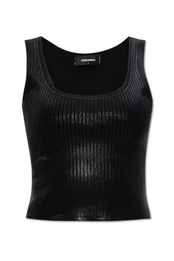 Dsquared2 CZARNY Krótki top