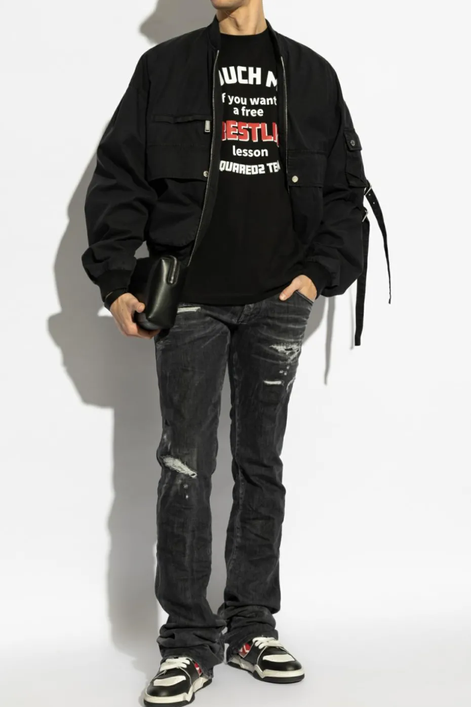 Dsquared2 CZARNY Kurtka typu `bomber`