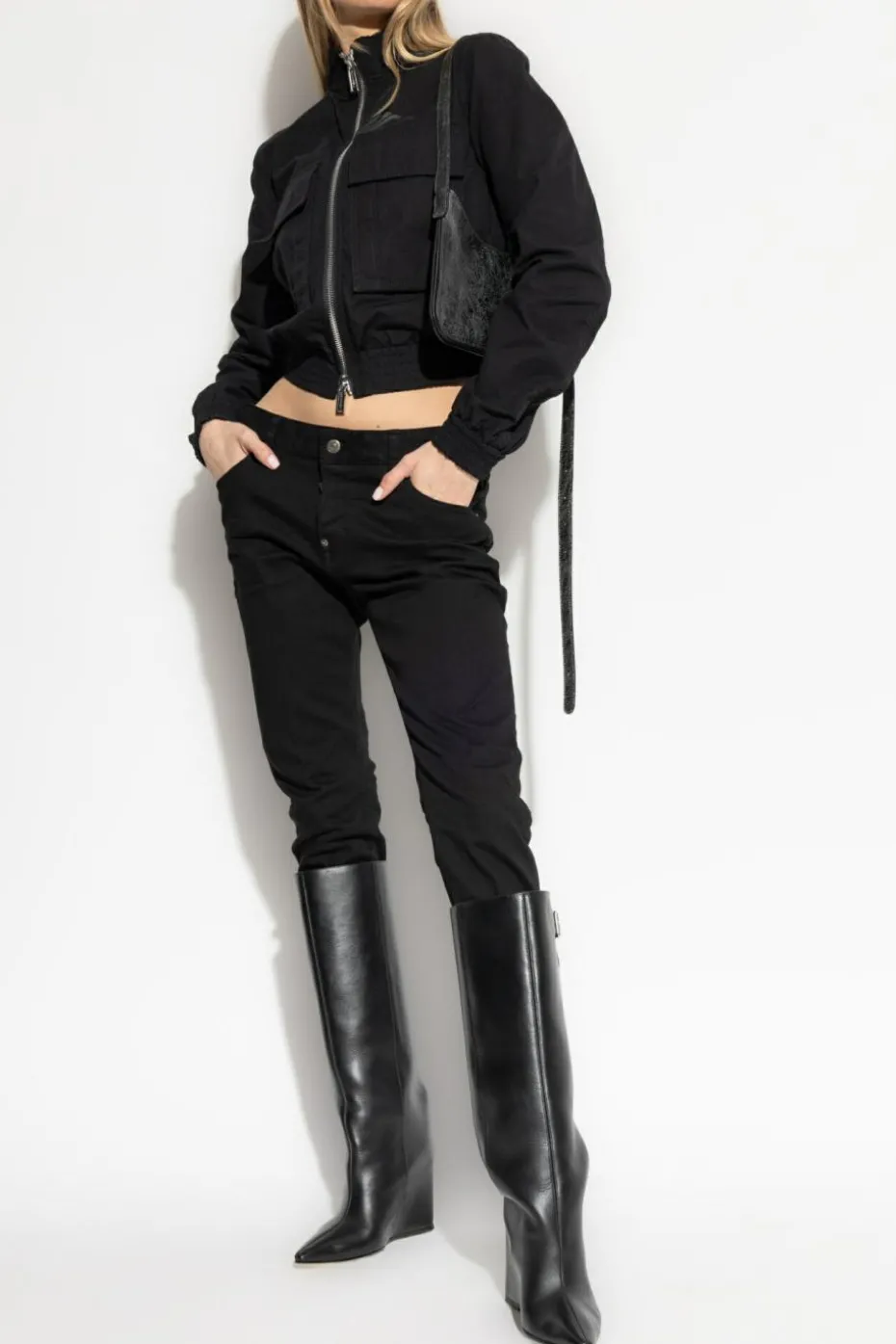Dsquared2 CZARNY Kurtka z logo