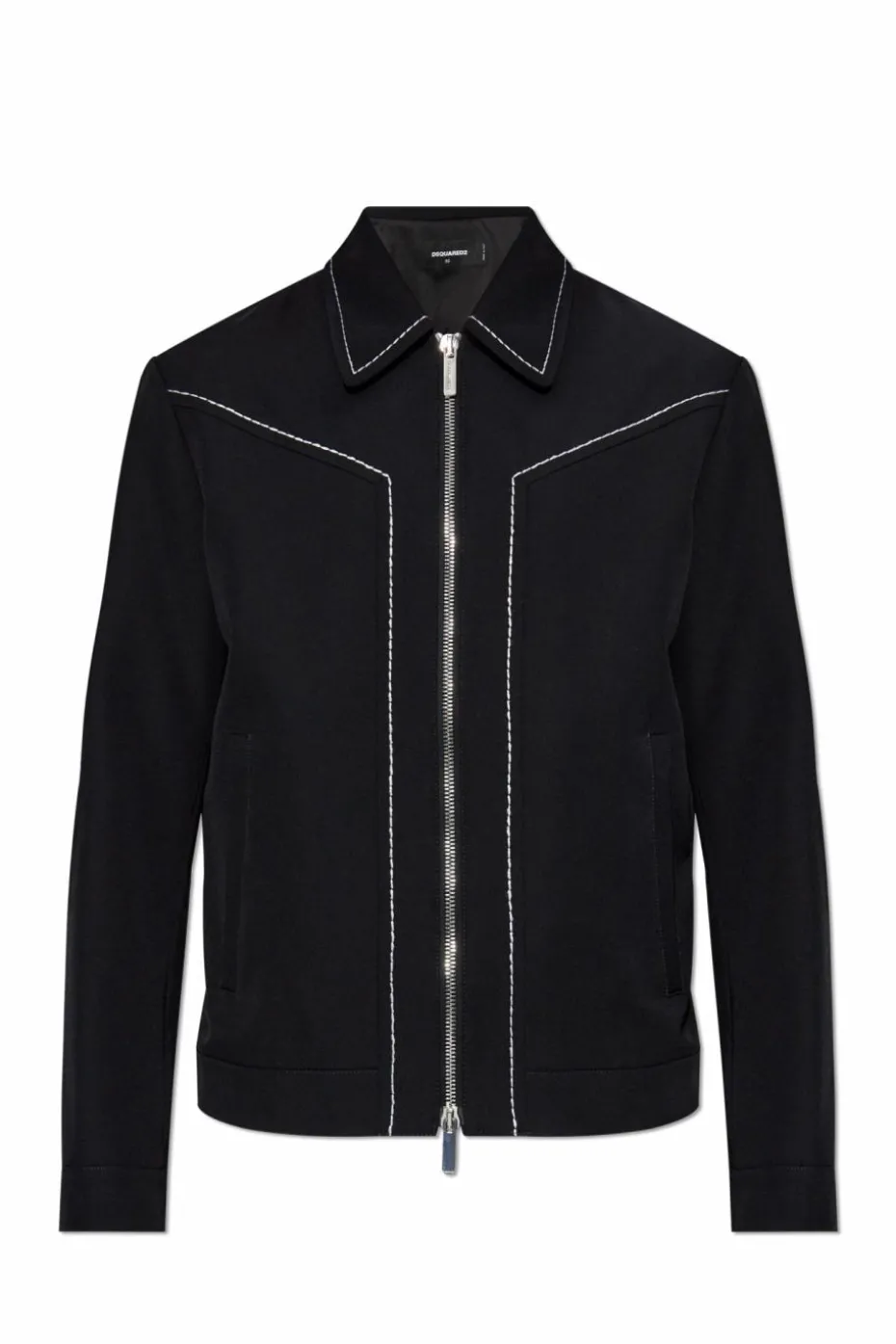 Dsquared2 CZARNY Kurtka z dekoracyjnymi przeszyciami
