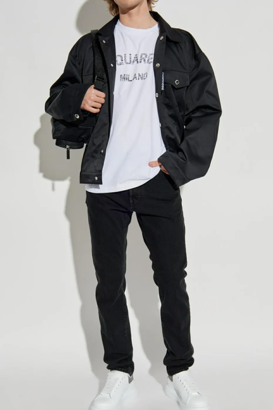 Dsquared2 CZARNY Kurtka z logo