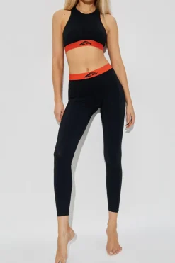 Dsquared2 CZARNY Leginsy z logo