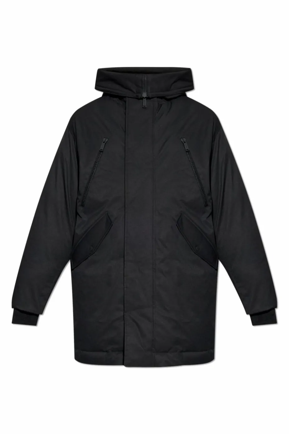 Dsquared2 CZARNY Ocieplana parka z kapturem