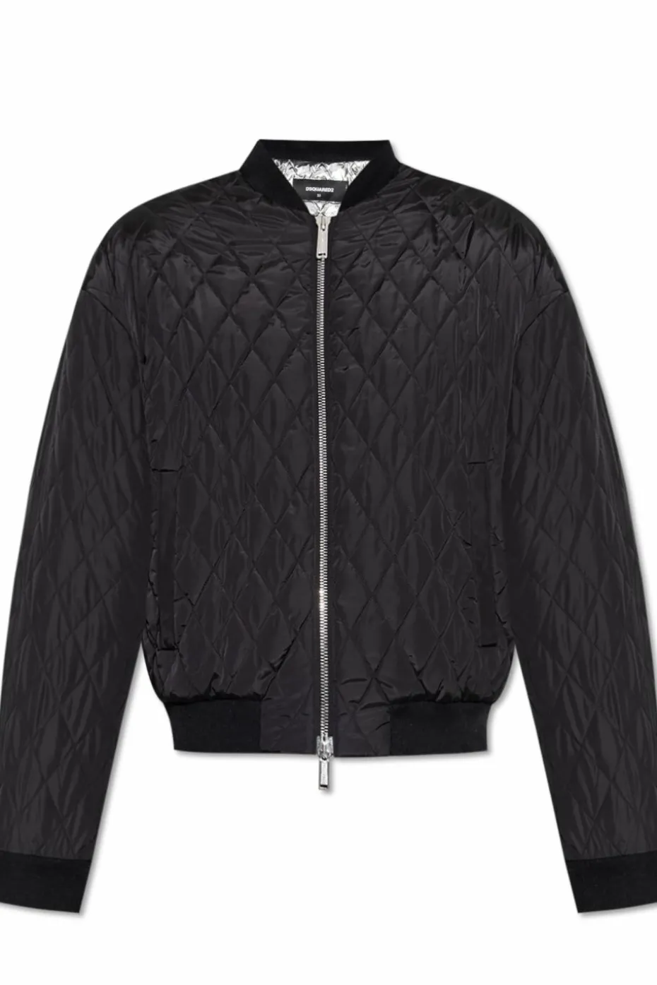 Dsquared2 CZARNY Pikowana kurtka