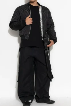 Dsquared2 CZARNY Pikowana kurtka