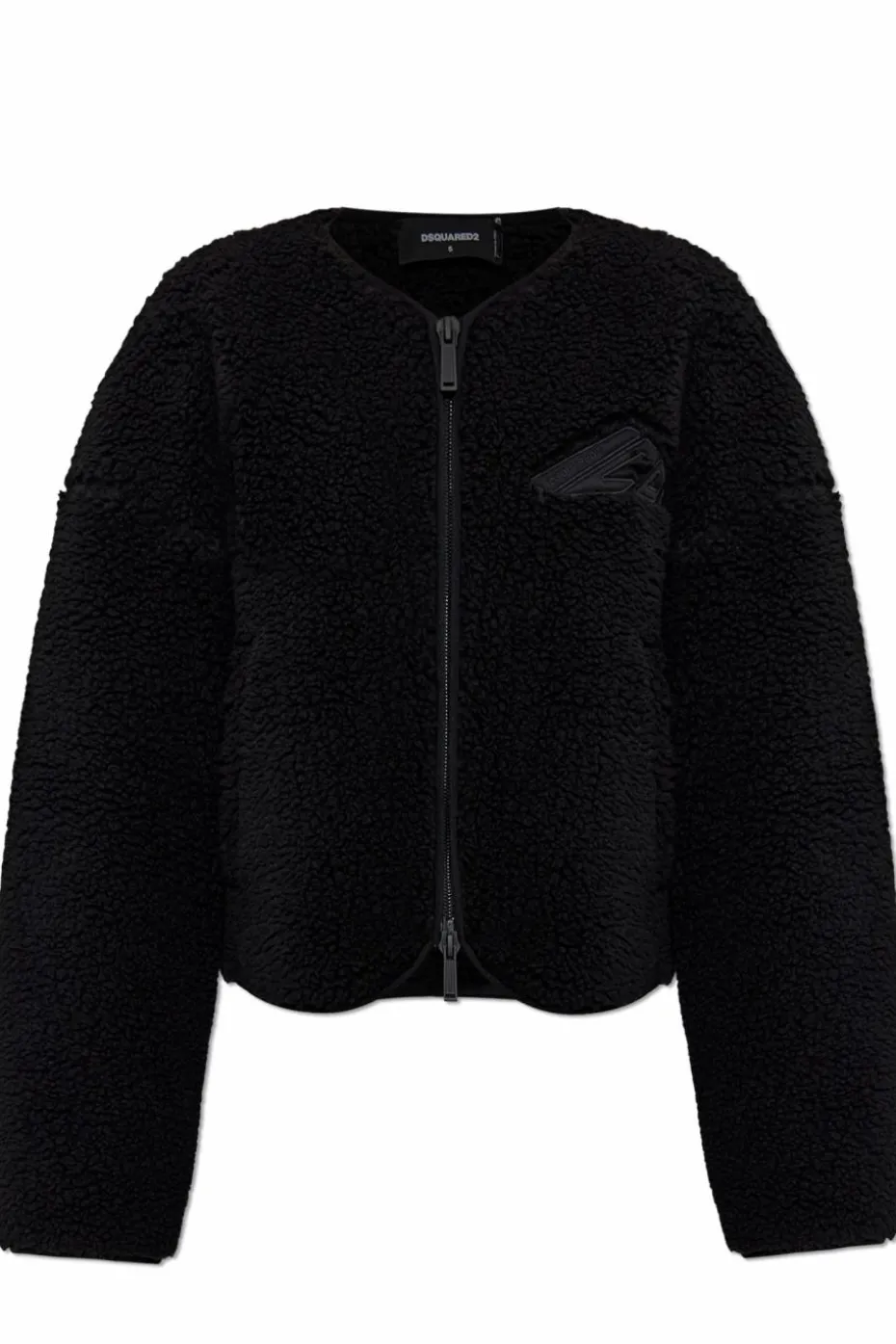 Dsquared2 CZARNY Polarowa kurtka z logo