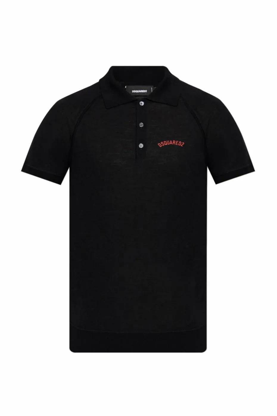 Dsquared2 CZARNY Polo z logo