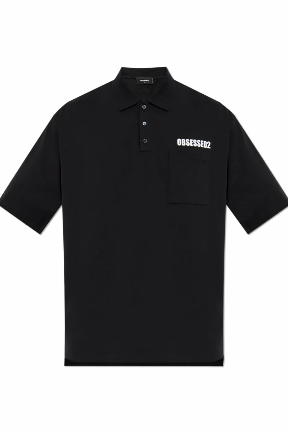 Dsquared2 CZARNY Polo z logo