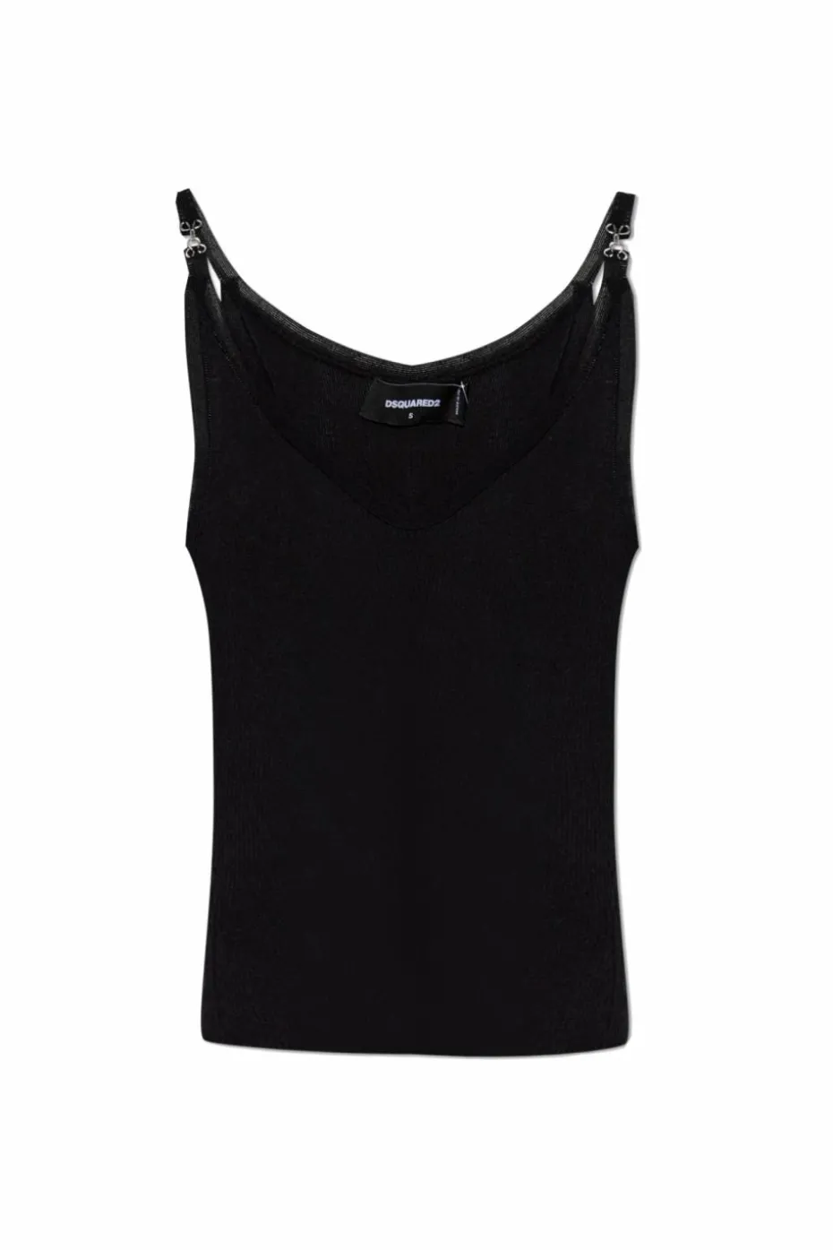 Dsquared2 CZARNY Prążkowany top
