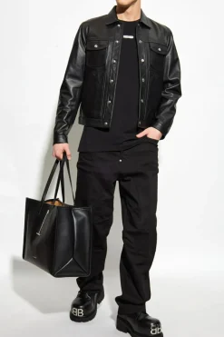 Dsquared2 CZARNY Skórzana kurtka