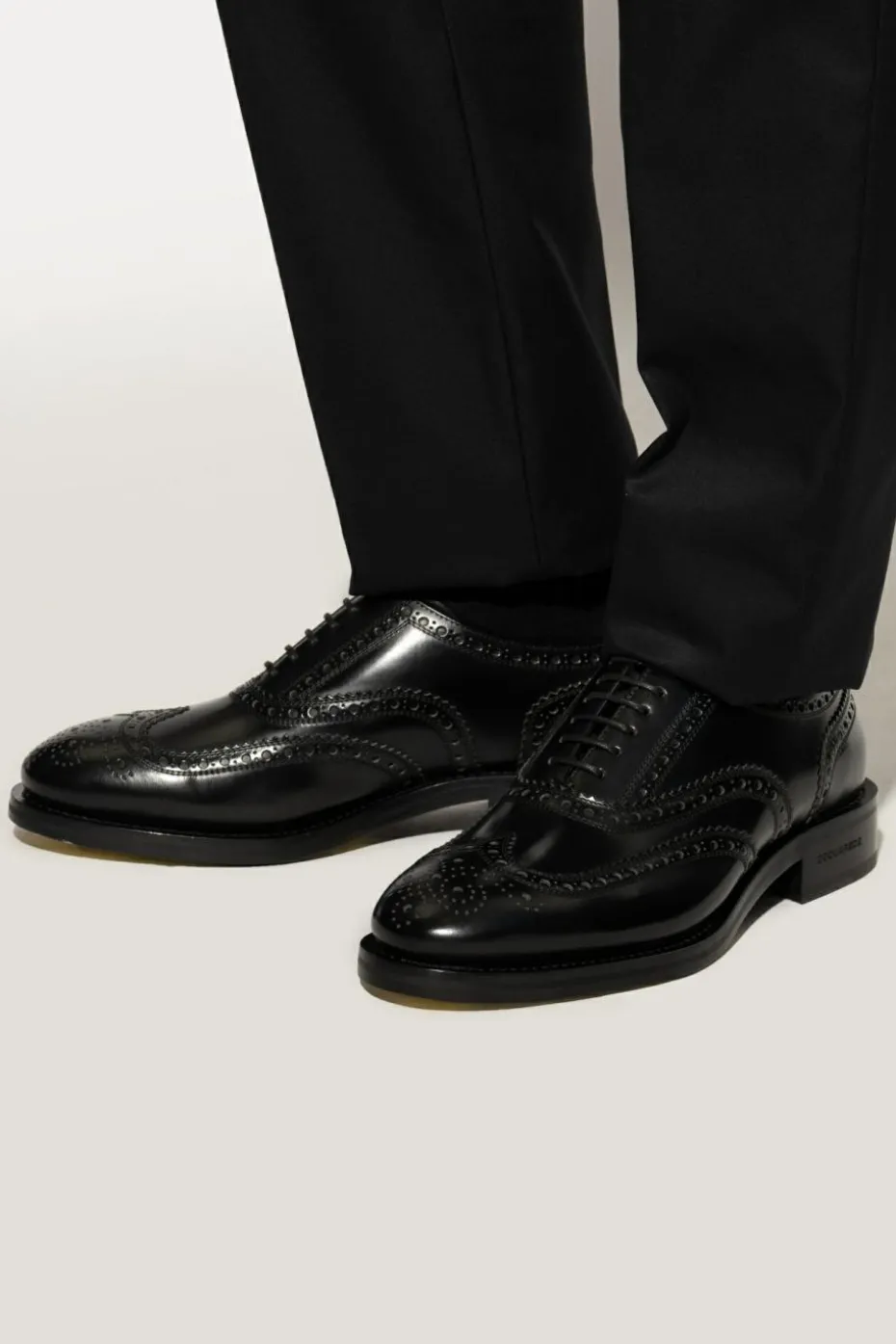 Dsquared2 CZARNY Skórzane buty