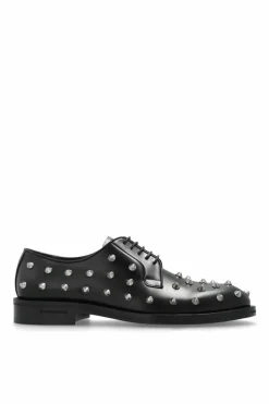 Dsquared2 CZARNY Skórzane buty z ćwiekami