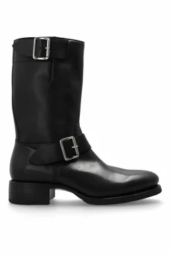Dsquared2 CZARNY Skórzane botki