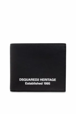 Dsquared2 CZARNY Skórzany portfel