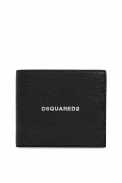 Dsquared2 CZARNY Skórzany portfel