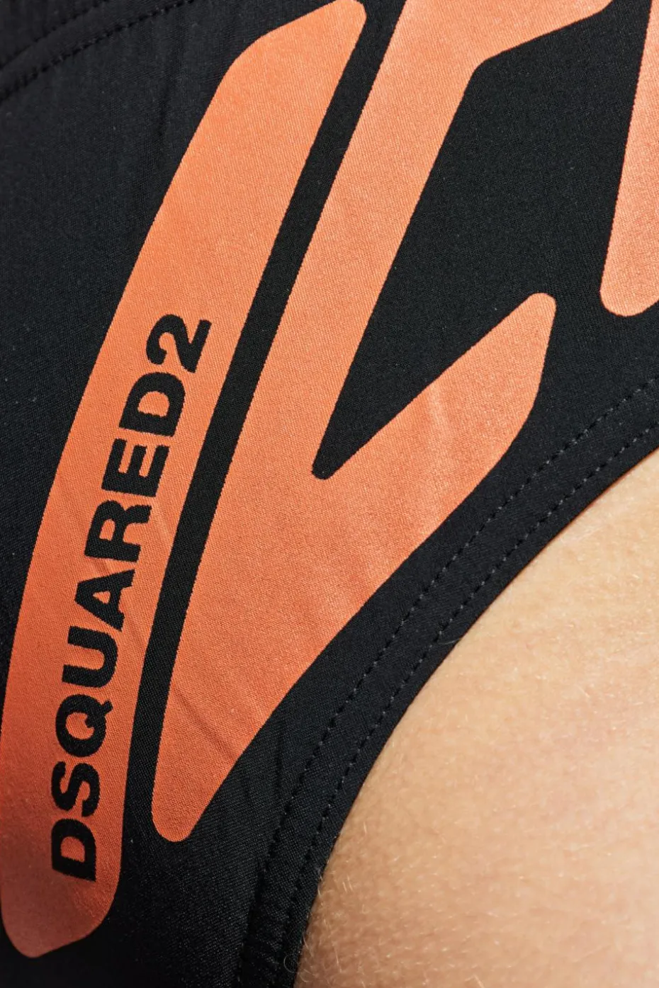Dsquared2 CZARNY Slipy kąpielowe z logo
