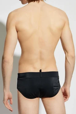Dsquared2 CZARNY Slipy kąpielowe